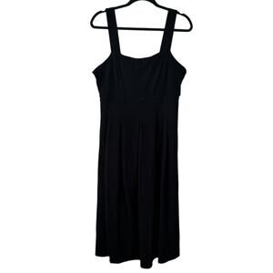 Boden Dress Women 12R Black Minimal Modest Career Officecore LBD Wedding Guest